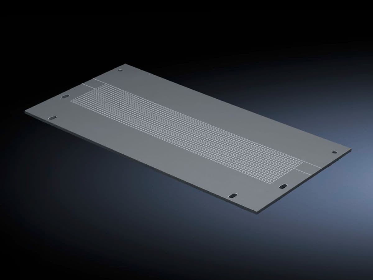 Gland plate for compartment divider with duct