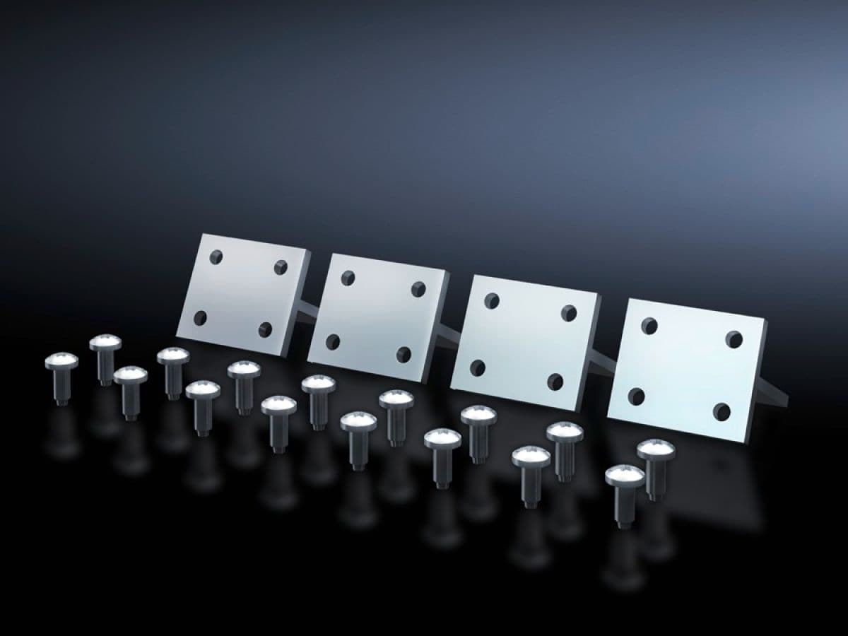 Equipment support connectors for mounting angles ISV