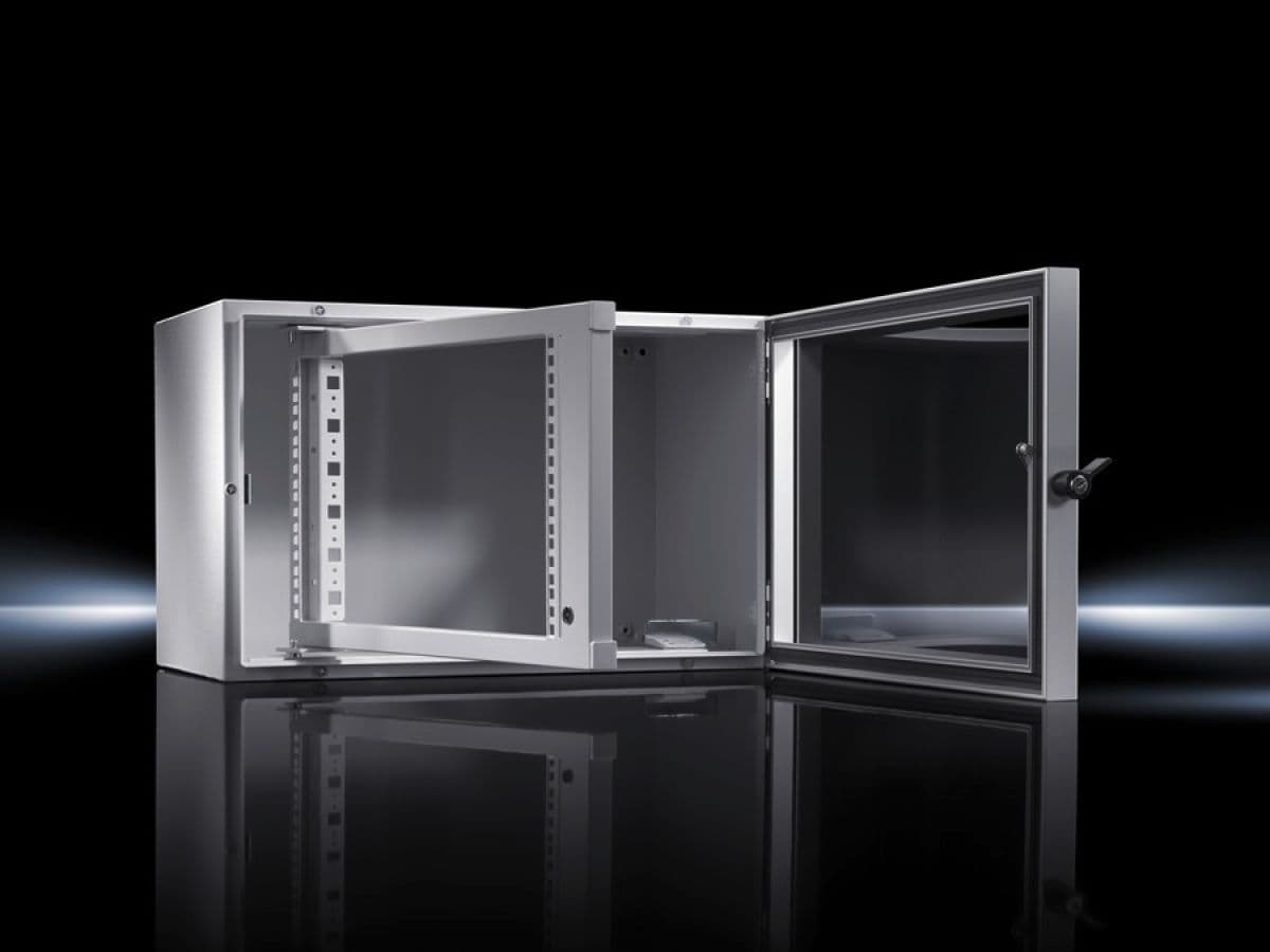 Wall-mounted enclosure EL, 2-part with swing frame
